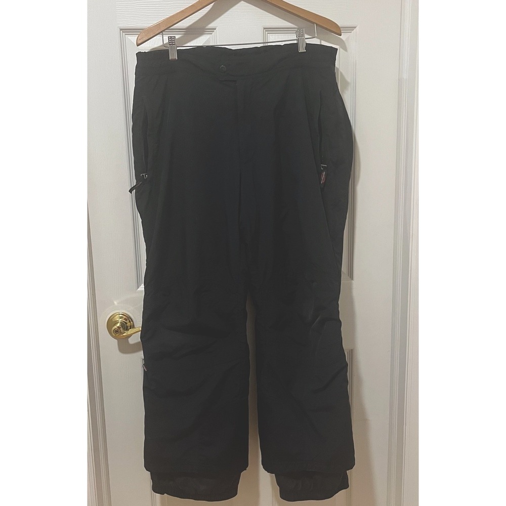 Obermeyer Mens XL Short Black Insulated Ski Snowboard‎ Pants Adjustable Waist